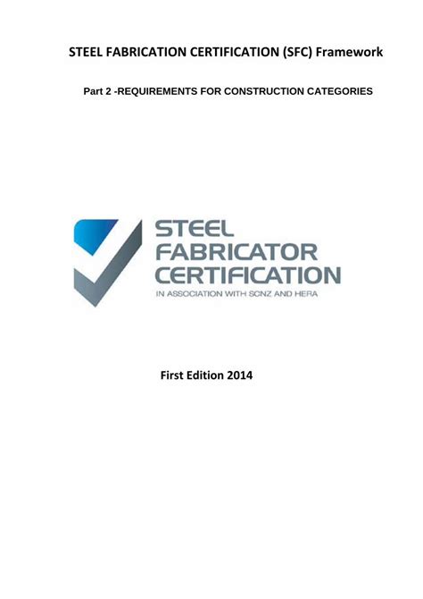 procedure manual metal fabrication|steel fabrication certification requirements.